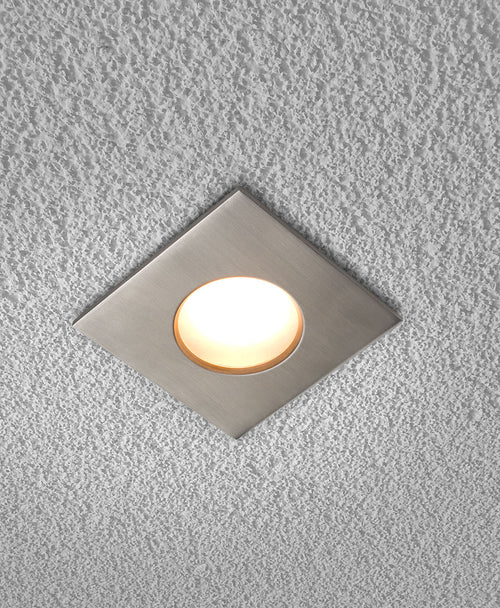 EVN Niedervolt Anbauleuchte Edelstahl Optik viereckig 84x84x95mm 12V IP44