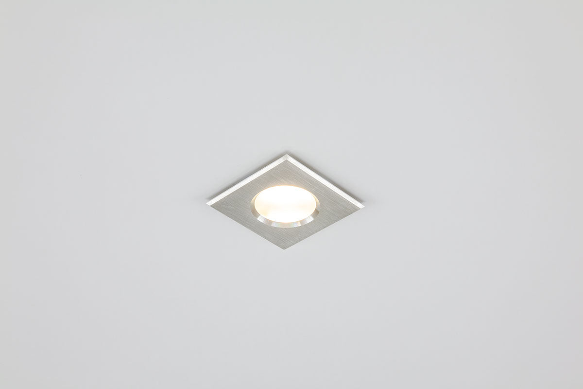 EVN Niedervolt Anbauleuchte Edelstahl Optik viereckig 84x84x95mm 12V IP44