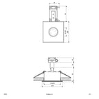 EVN Niedervolt Anbauleuchte Edelstahl Optik viereckig 84x84x95mm 12V IP44