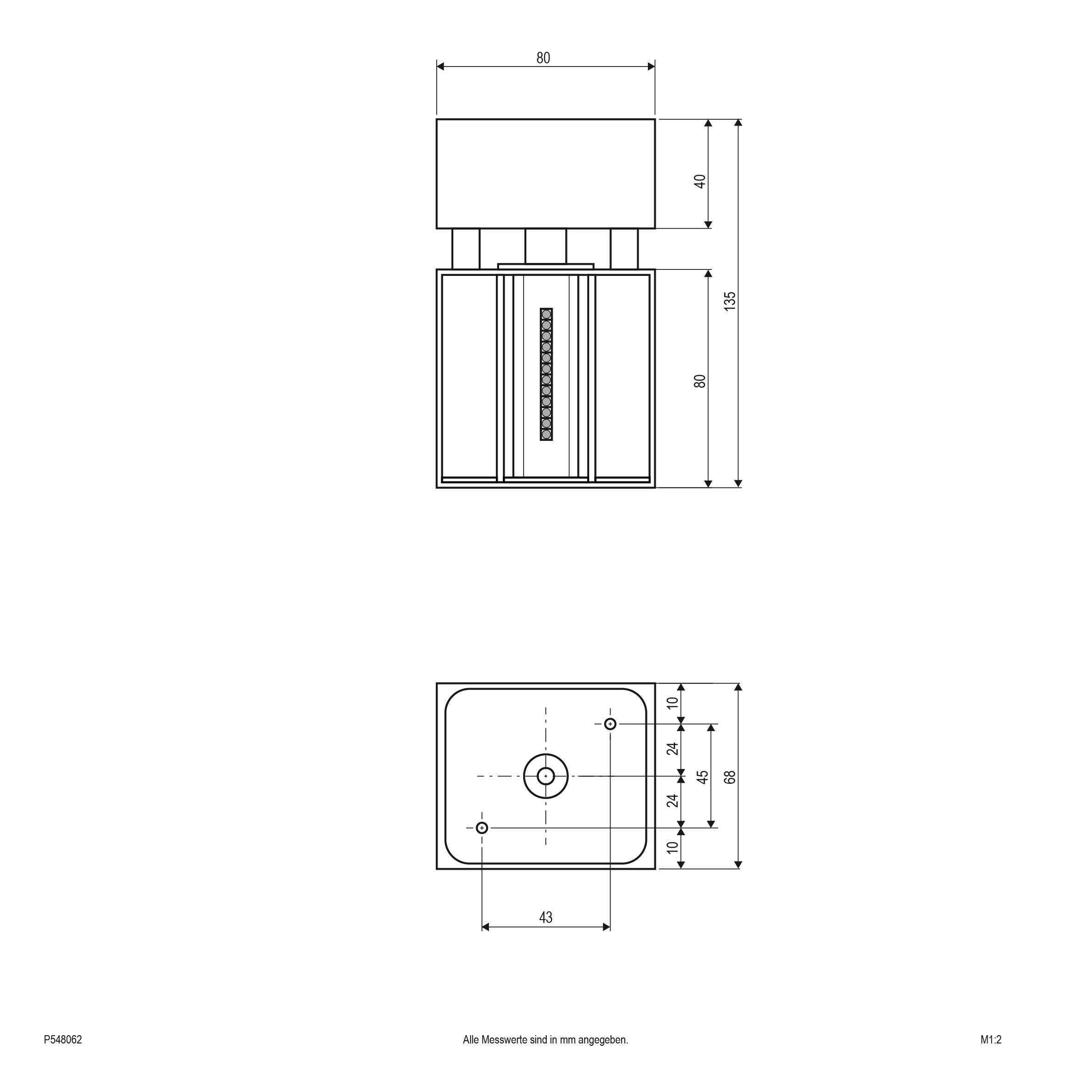 EVN LED Leuchte Aluminium verstellbar rechteckig 135x80x68mm 6W 3000K 150lm 100-240V IP54