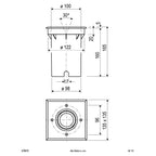 EVN Bodeneinbauleuchte Edelstahl Optik schwenkbar viereckig 135x135x145mm 230V IP67
