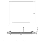 EVN LED Panel Silber viereckig 225x225x25mm 21W 3000K 1736lm >80° IP20
