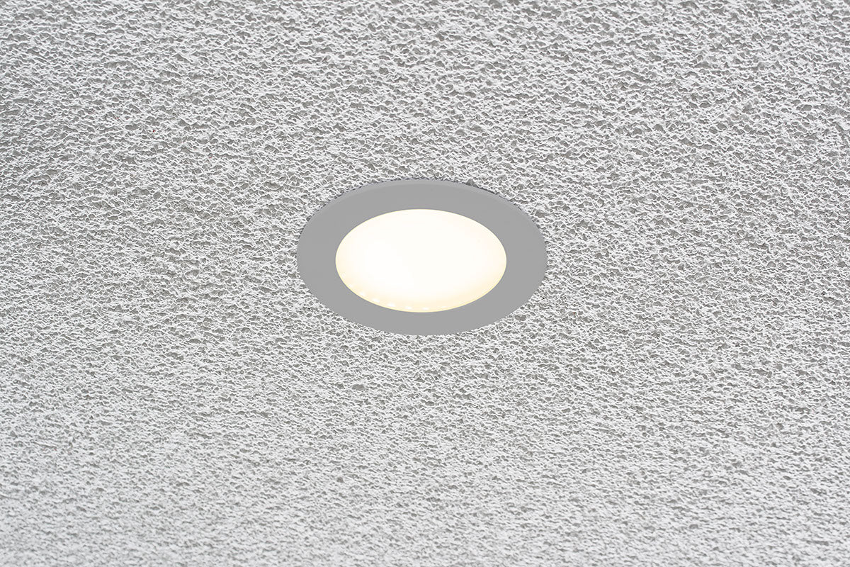 EVN LED Panel Silber rund 120x25mm 9W 3000K 600lm >80° IP20