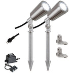 EVN Power-LED Spot Edelstahl Optik schwenkbar rund 56mm 6W 5000K 426lm 21-40° 230-240V IP68 2er Set