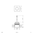 EVN Power-LED Leuchte weiß viereckig 32x32x35mm 3W 3000K 270lm 21-40° IP20