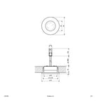EVN LED Leuchte Silber rund 35x14mm 1,2W 3000K 100lm >80° 12V IP20