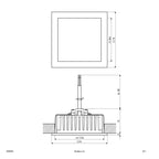 EVN LED Leuchte weiß viereckig 70x70x34mm 4,5W 3000K 360lm >80° IP20