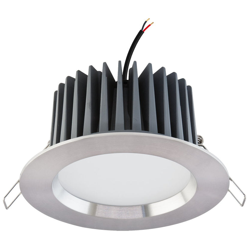EVN LED Leuchte Edelstahl Optik rund 145x56mm 15W 3000K 1540lm >80° 24V IP44