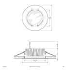 EVN LED Leuchte Edelstahl Optik rund 145x56mm 15W 3000K 1540lm >80° 24V IP44