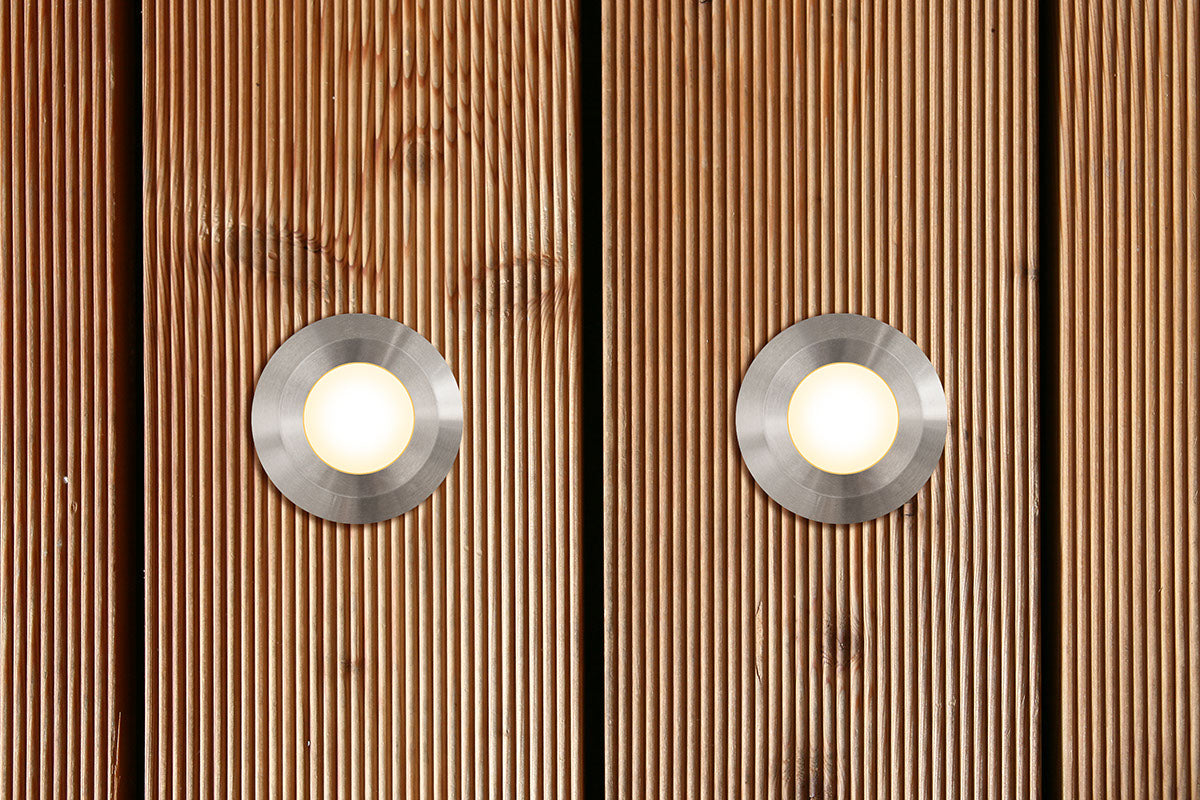 EVN Power-LED Bodeneinbauleuchte Edelstahl Optik rund 35x40mm 1W 3000K 100lm >80° 12V IP67