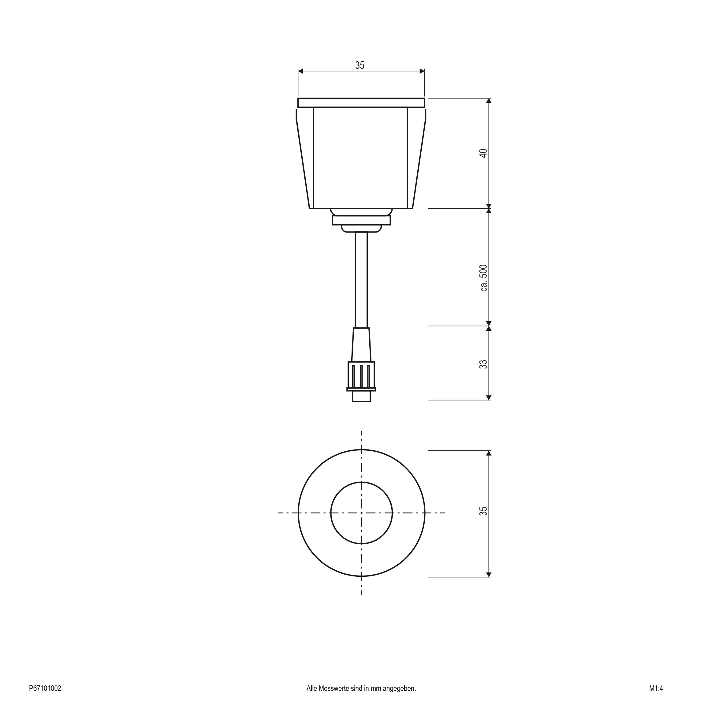 EVN Power-LED Bodeneinbauleuchte Edelstahl Optik rund 35x40mm 1W 3000K 100lm >80° 12V IP67