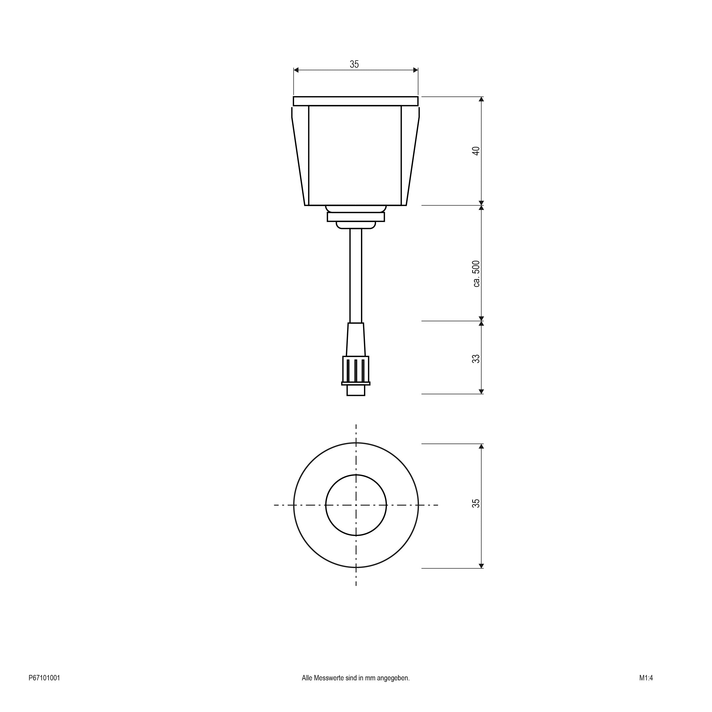 EVN Power-LED Bodeneinbauleuchte Edelstahl Optik rund 35x40mm 1W 6000K 120lm >80° 12V IP67