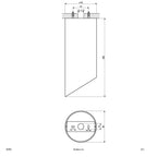 EVN Anbauleuchte weiß rund 80x200mm 230V IP20