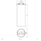EVN Anbauleuchte weiß rund 80x210mm 230V IP20