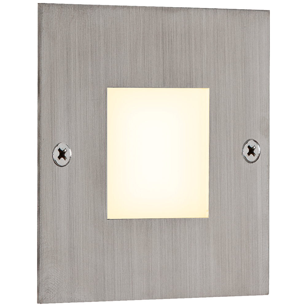 EVN LED Leuchte Edelstahl Optik viereckig 74x74x9mm 0,6W 3000K 12V IP44