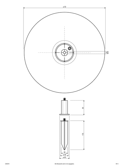 EVN Leuchte Kugel Steindesign 500mm 230V IP65