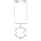 EVN Anbauleuchte Aluminium rund 56x101mm 230V IP20