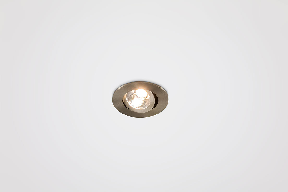 EVN Power-LED Leuchte Edelstahl Optik schwenkbar rund 83x32mm 6W 3000K 620lm 21-40° IP20