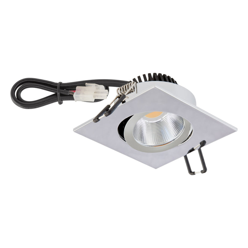 EVN Power-LED Leuchte Chrom schwenkbar viereckig 83x83x32mm 6W 4000K 683lm 21-40° IP20
