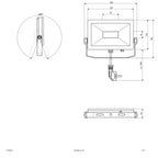 EVN LED Strahler Silber schwenkbar rechteckig 265x40x195mm 30W 5700K 2760lm >80° 220-240V IP65