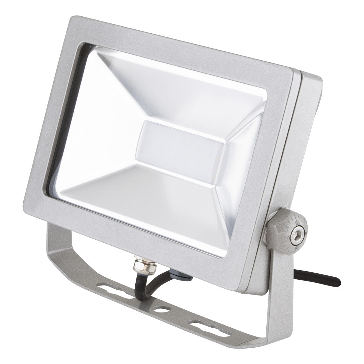 EVN LED Strahler Silber schwenkbar rechteckig 265x40x195mm 30W 3000K 2609lm >80° 220-240V IP65