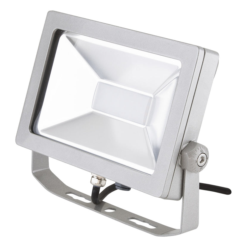 EVN LED Strahler Silber schwenkbar rechteckig 265x40x195mm 30W 3000K 2609lm >80° 220-240V IP65