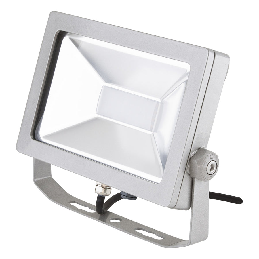 EVN LED Strahler Silber schwenkbar rechteckig 265x40x195mm 30W 3000K 2609lm >80° 220-240V IP65