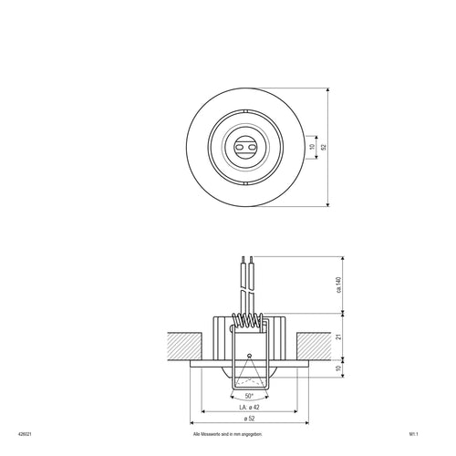 EVN Leuchte Gold schwenkbar rund 52x35mm 12V IP20