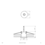 EVN Halogen Lichtpunkt Chrom gewölbt rund 30x28mm 12V IP20