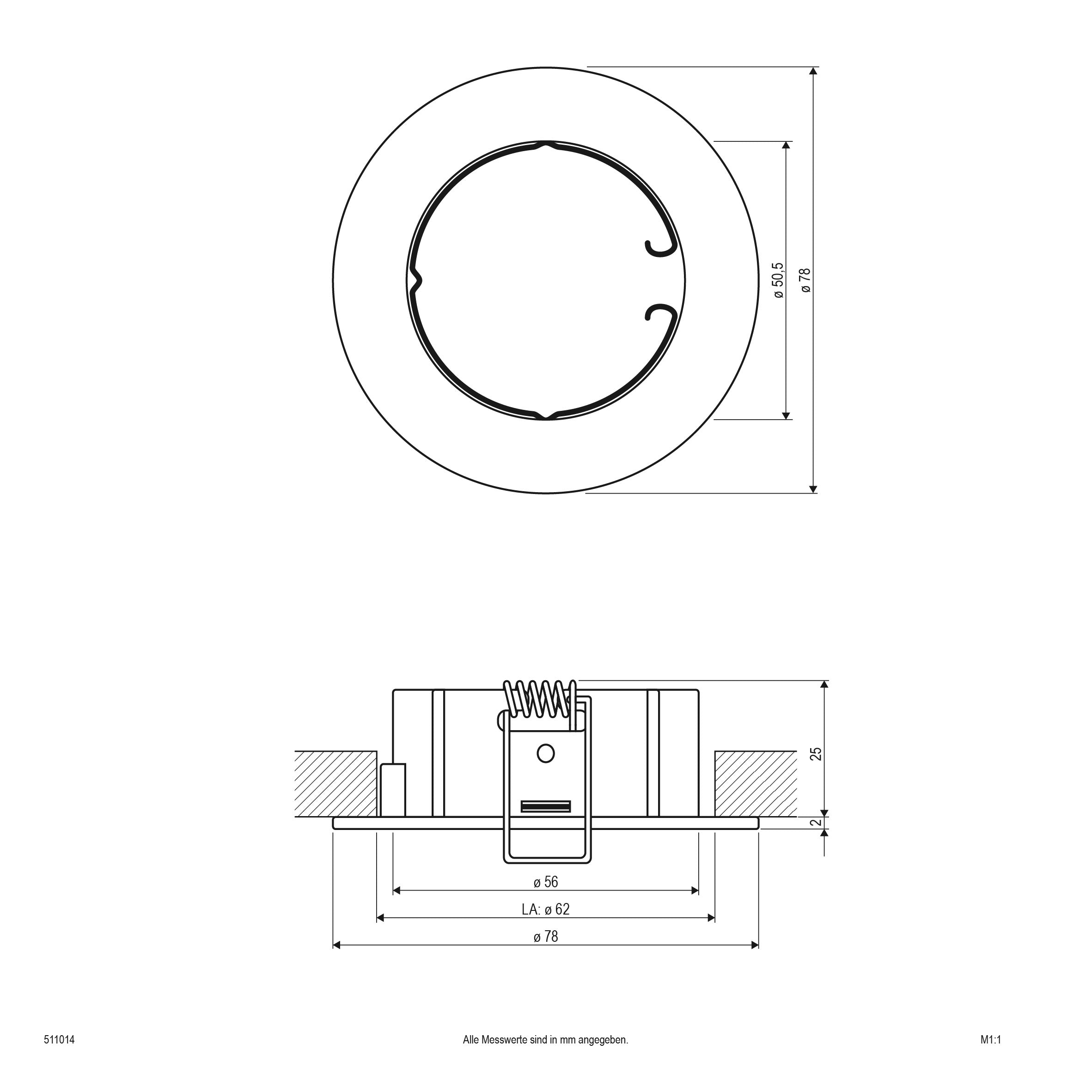 EVN Leuchte Chrom rund 78x27mm 12V IP20