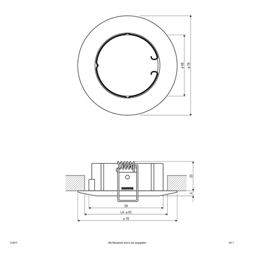 EVN Leuchte Chrom starr rund 78x29mm 12V IP20