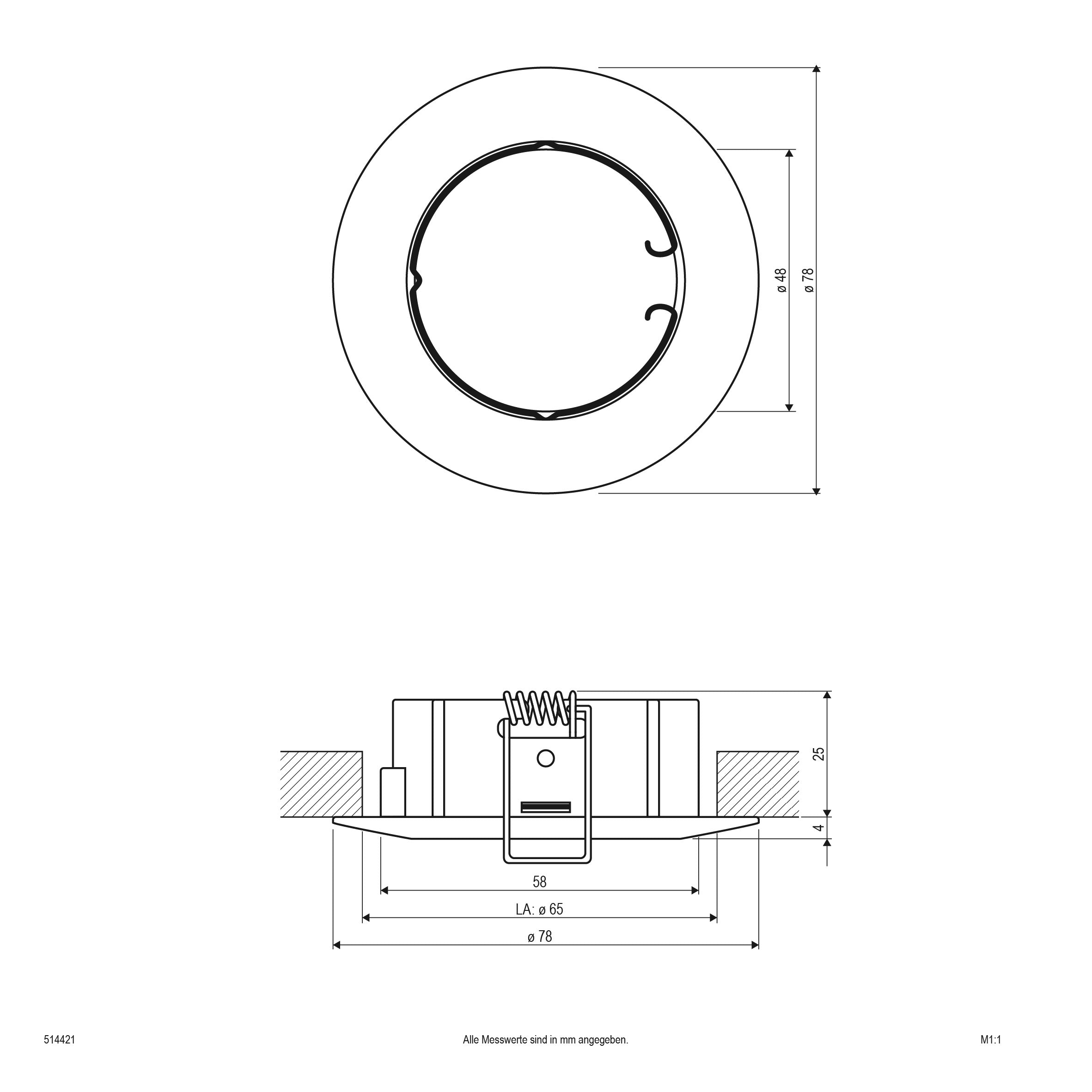 EVN Leuchte Gold rund 78x29mm 12V IP20