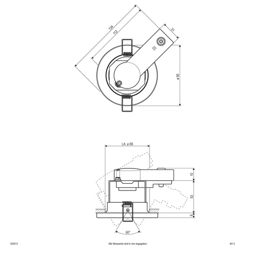 EVN Leuchte Chrom gebürstet schwenkbar rund 95x69mm 230V IP20