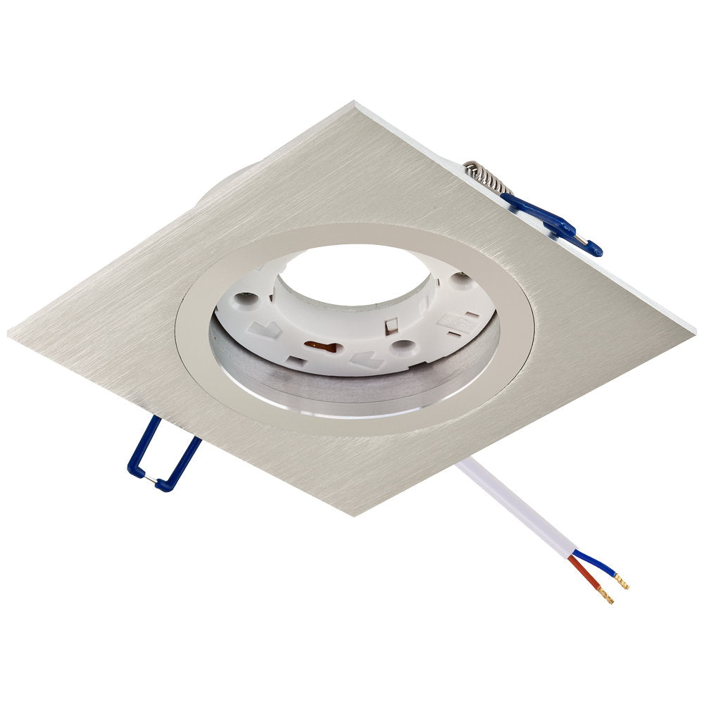EVN Deckeneinbauleuchte Aluminium poliert viereckig 128x128x29mm 230V IP20
