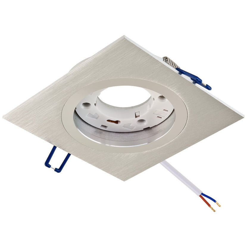 EVN Deckeneinbauleuchte Aluminium poliert viereckig 128x128x29mm 230V IP20