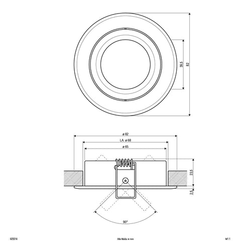 EVN Leuchte Aluminium schwenkbar rund 82x26mm 12V IP20
