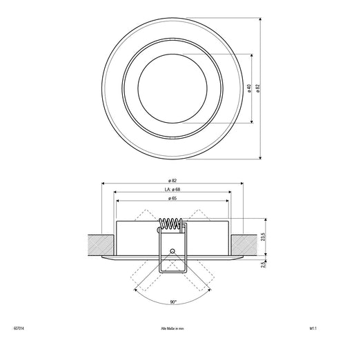 EVN Leuchte Aluminium matt schwenkbar rund 82x26mm 12V IP20