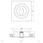 EVN Leuchte Aluminium viereckig 93x93x27mm 12V IP20