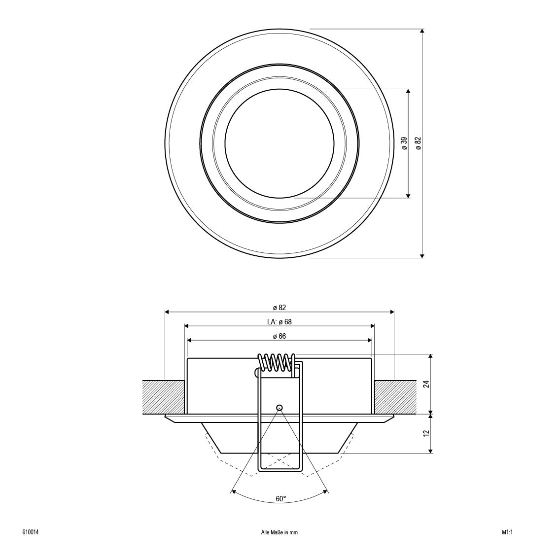 EVN Leuchte Aluminium schwenkbar rund 82x36mm 12V IP20