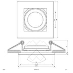 EVN Leuchte Aluminium drehbar schwenkbar viereckig 100x100x40mm 12V IP20