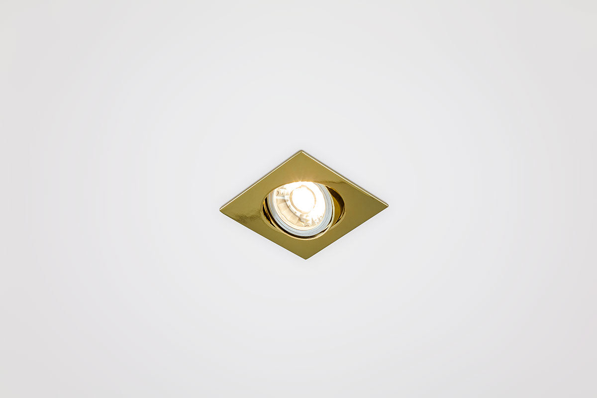 EVN Leuchte Gold schwenkbar viereckig 82x82x21mm 12V IP20