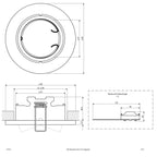 EVN Leuchte Chrom gebürstet schwenkbar rund 89x35mm 12V IP20