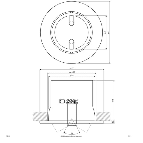 EVN Leuchte Chrom schwenkbar drehbar rund 87x60mm 12V IP20