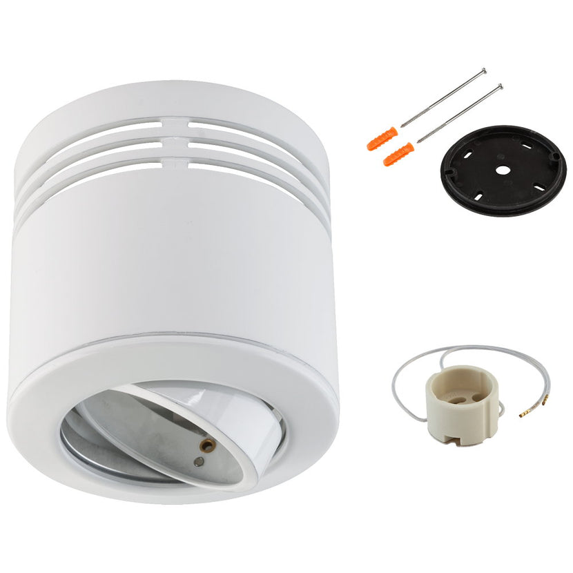 EVN Anbauleuchte weiß schwenkbar drehbar rund 87x85mm 230V IP20