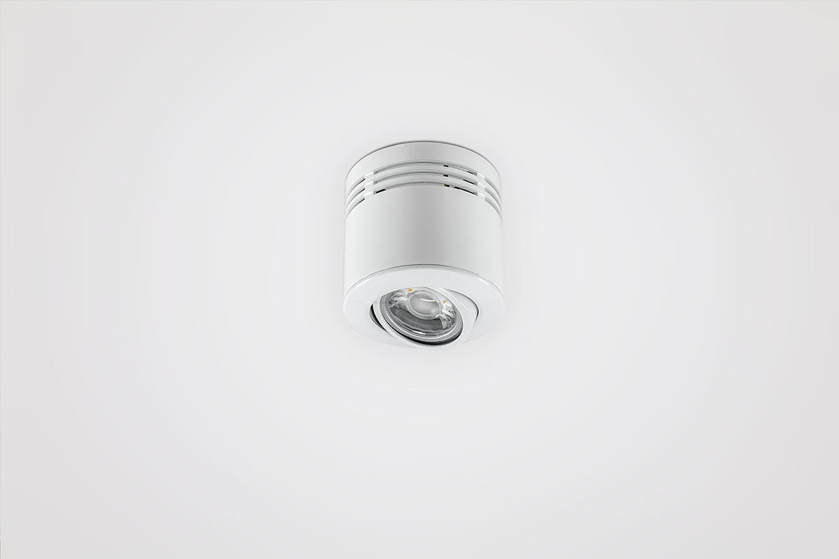 EVN Anbauleuchte weiß schwenkbar drehbar rund 87x85mm 230V IP20