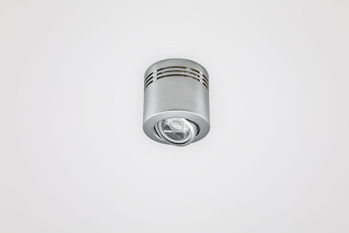 EVN Anbauleuchte Chrom schwenkbar drehbar rund 87x88mm 230V IP20