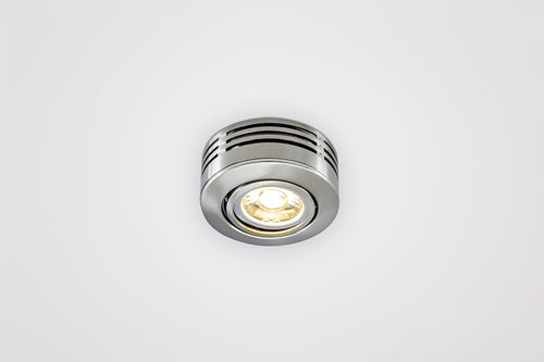 EVN Halbeinbauleuchte Chrom gebürstet schwenkbar drehbar rund 87x61mm 230V IP20