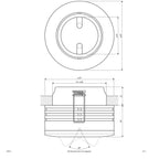 EVN Leuchte Chrom gebürstet schwenkbar drehbar rund 87x61mm 12V IP20