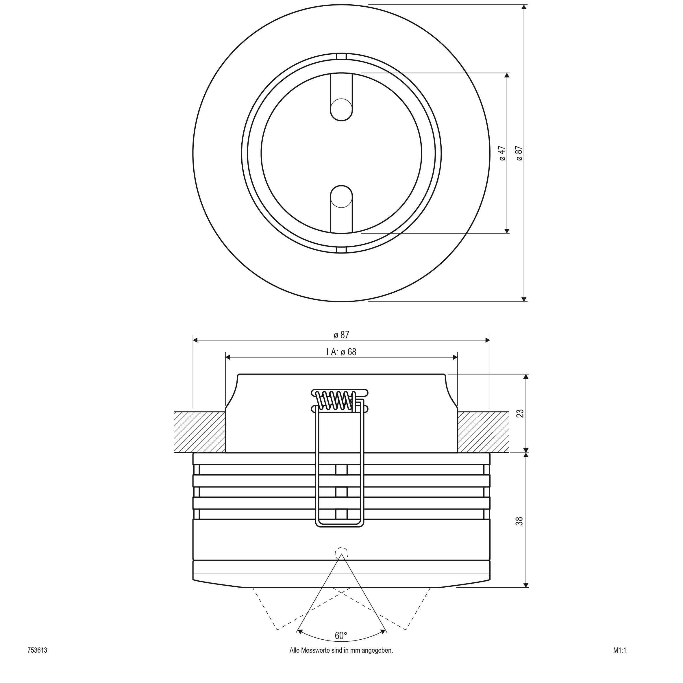 EVN Leuchte Chrom gebürstet schwenkbar drehbar rund 87x61mm 12V IP20