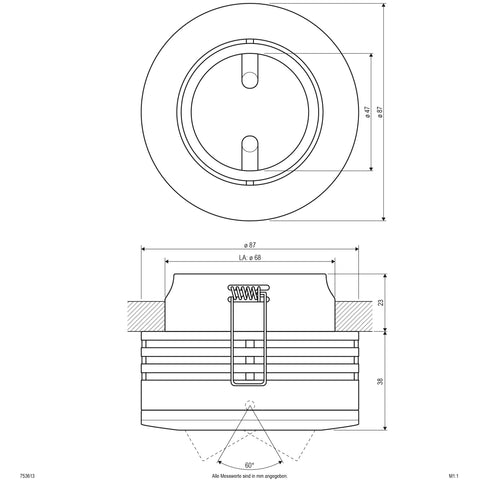 EVN Leuchte Chrom gebürstet schwenkbar drehbar rund 87x61mm 12V IP20